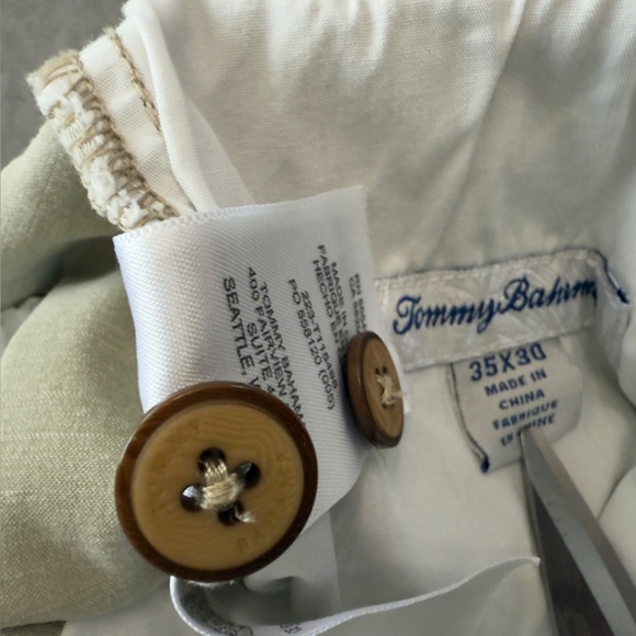 Tommy Bahama Khaki Flat-Front Relaxed Chino Pants - Size 35x30 - Picture 6 of 12